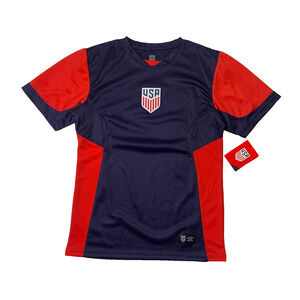 Team USA Soccer Jersey Adult Small Blue Red USMNT World Cup Icon Sports Game Day